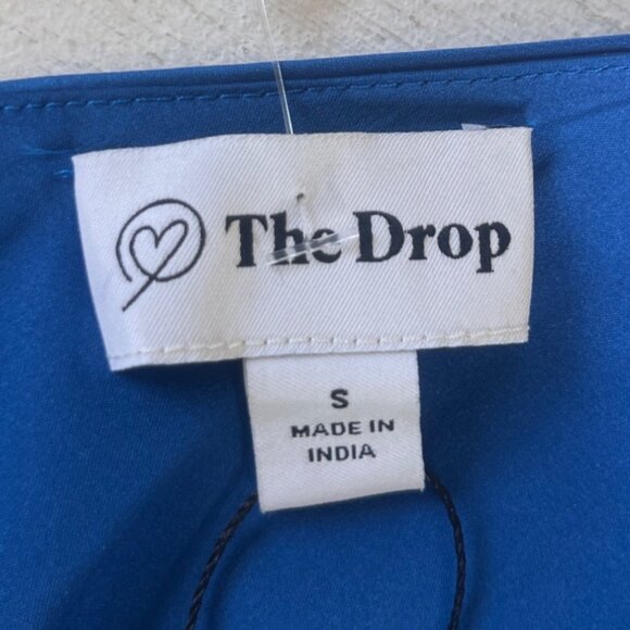 The Drop Ana Slip Dress Womens Small Blue New Silky Adjustable Straps - Picture 5 of 12